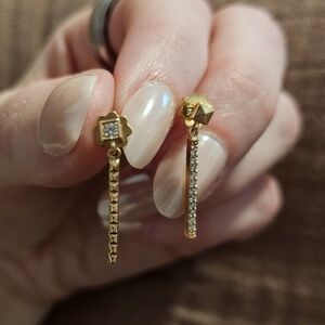 14K Rose Gold Dangle Unique Earrings Handmade In Korea (Brand: Julie Ok Jewelry)